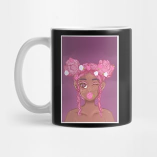 Pink flower girl Mug